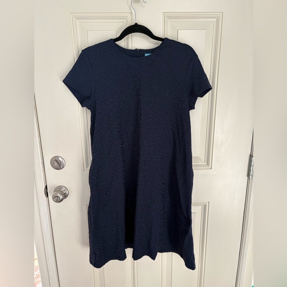 J. McLaughlin Swing Dress in Embossed Animal Print Size Large